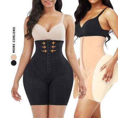 China Hexin Breathable High Waist Women Hip Wholesale Slimming Removable Butt Pads Body Shaper Pants Shapewear for sale