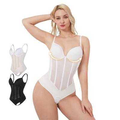 China WAISTDEAR HEXIN open crotch shaper antibacterial backless bra body thong plus size shapewear for women bodysuits for sale