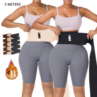 China Breathable WAISTDEAR cusotom one size 5 meters high waist wrap belly slimming waist trainer for sale