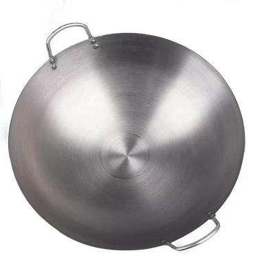 China 32-45cm Sustainable Chinese Wok Two Handles Cookware No Liner Round Bottom Wok for sale