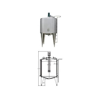 China Liquid with suspended solids stainless steel mixing tank with high shear homogenizer / mixer / emulsifier for sale