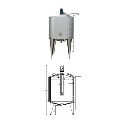 China Various Hotels Good Quality Liquid Emulsifying Tank Mixer Machine Stainless Mixing Tank for sale