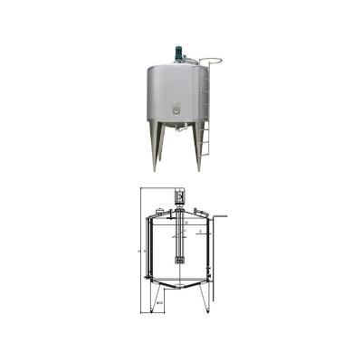 China Hotels Quality Assurance 304 Stainless Steel High Speed ​​Emulsifying Mixing Tank for sale