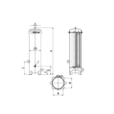 China Hotels Factory Wholesale Flange Type Precision Filter Housing With Legs for sale