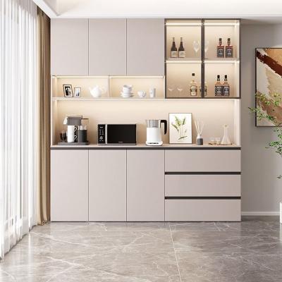 China Modern China  factory Hot sale science and technology Classic retro modern black white gray Whole overall design scheme kitchen Cabinet for sale