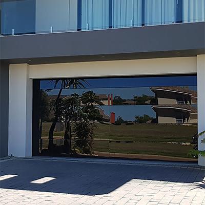 China Windproof Hot Sale OEM Villa Modern Design High Performance Professional durable waterproof non-deform tempered glass Overhead garage door for sale