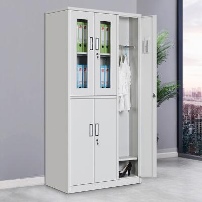 China Adjustable (height) Simplicity School office furniture two doors stainless file cabinet lockable metal Book Cupboard durable Vertical Filing Cabinet for sale