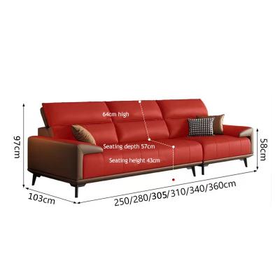 China Cooling First class Italian cabin Genuine Leather modern simple design micro fiber multi-functional electric Intelligence sectional sofa for sale