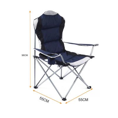 China Modern Ecofriendly new design folding chair outdoor leisure Furniture picnic fishing camping chair beach Highback Padded camping Chair for sale