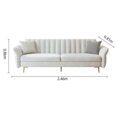 China Adjustable (other) 3 Inclining Positions Convertible Sofa Settee with Armrests and 2 Cushions Folding Couch Sofa Bed Foldable sleeper sofa bed for sale