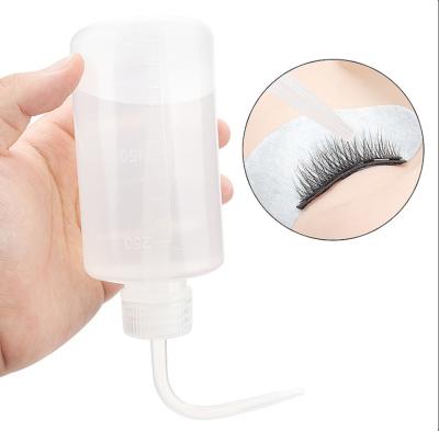 China Plastic Wholesale 150ml 250ml 500ml Lash Wash Bottle Plastic Grafted Elbow Flush Lash Bath Bottles for sale