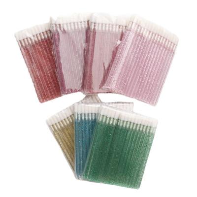 China Nylon Wholesale 50pcs/bag Disposable Crystal Rod Lip Brushes Lip Gloss Wands Lipstick Lip Gloss Applicator Makeup Tool for sale