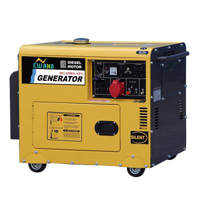 China Newland 3 phase 5kw DG6500se silent portable diesel generator DG6500SE-A for sale