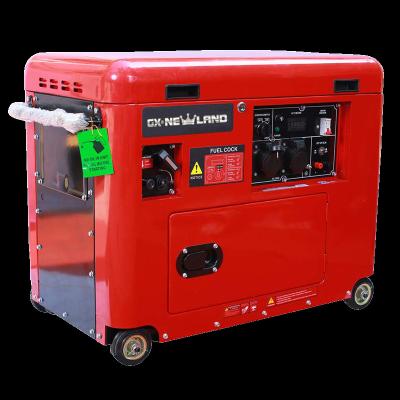 China NEWLAND Diesel Engine 178F 3kw Single Phase Silent Air Cooled Diesel Generator DG4500SE-A for sale