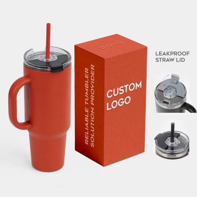 China OEM-ODM-doofbekers van roestvrij staal Vacuum Travel Mug 40oz Tumbler met handvat Te koop