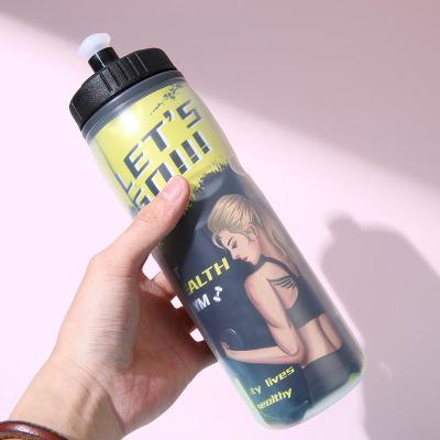 China Cold Insulation Double Layer Sport GYM Water Bottle Customized Pattern for sale