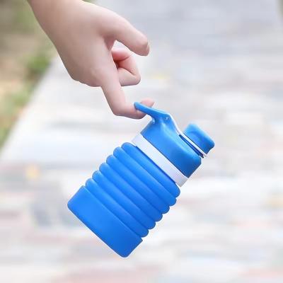 China 750ml Collapsible Silicone Foldable Water Bottle BPA Free for sale