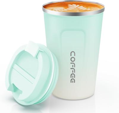 China 380ml 510ml 304SS Screw Lid Thermal Coffee Mug Car Travel Mug With Logo for sale