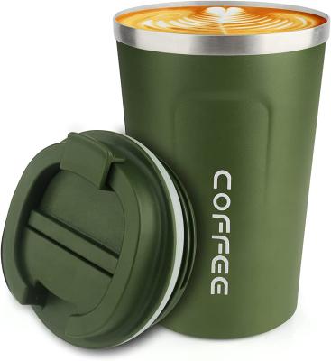 China 12 oz de aço inoxidável de vácuo isolado tumbler de café de viagem caneca prova de derramamento com tampa à venda