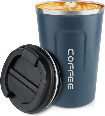 China 12oz de cálice de isolamento de vácuo SS de parede dupla com tampa à prova de vazamento caneca de café congelado reutilizável à venda