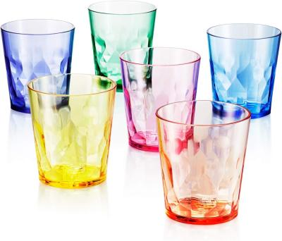 China 13oz Unbreakable Premium Drinking Glasses Set Of 6 Super Grade Acrylic Plastic for sale