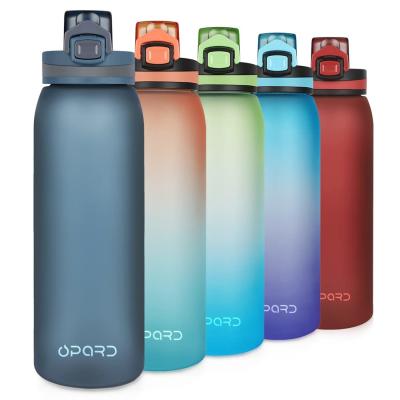 China Opard 30oz Tritan Reusable Plastic Sports Water Bottle With Leak Proof Flip Top Lid BPA Free for sale