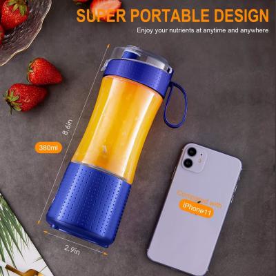 China Portable Blender, Vaeqozva USB Rechargeable Smoothie on the Go Blender Cup with Straws, Protein Shakes Fruit Mini Mixer for sale