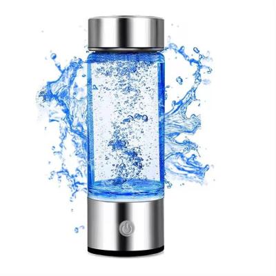 China Venta al por mayor mejor SPE PEM USB recargable portátil H2 generador de hidrógeno rico botella de termo de agua de vidrio en venta