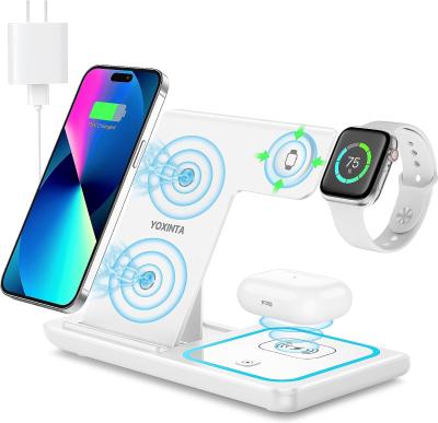 China Draadloos oplader, 3 in 1 draadloos oplaadstation, Fast Wireless Charger Stand voor iPhone 15 14 13 12 11 Pro Max XR XS Te koop