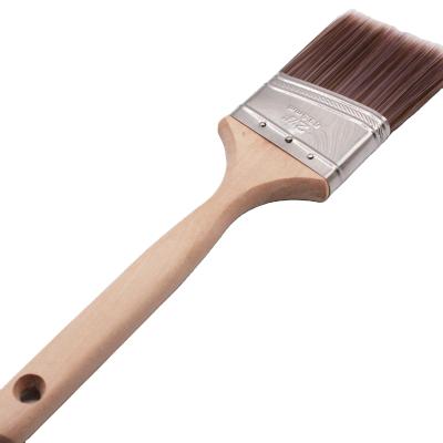 China Paint 3 Inch Angle Belt Brush Tool with Wooden Handel and Tapered Filament by PET for sale