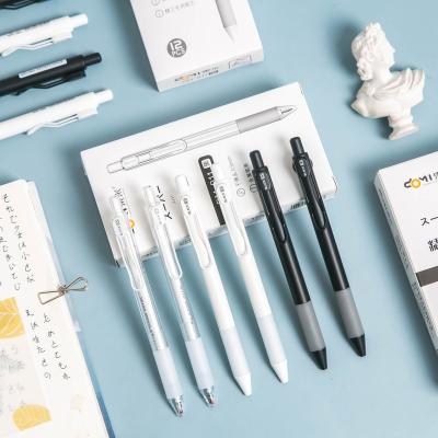 China office & Neutral Push Button Pen Signature Pen Carbon Pen 12pcs Water-based Pen Creative Simple Seiko School Pen for sale