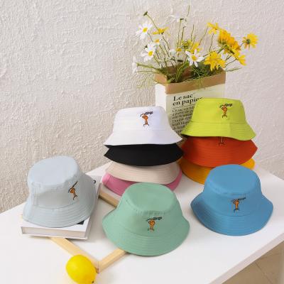 China Polyester/cotton kids fisherman hat boys and girls spring and autumn style thin sunshade baby sun hat basin cotton fabric the new for sale