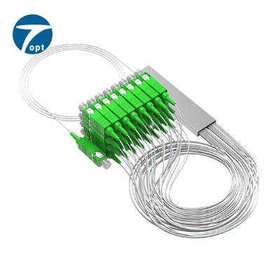 China Low Insertion Loss Steel PLC 1x32 SC/APC Fiber Optic Tube 0.9mm 1m Fiber Optic PLC Splitter for sale