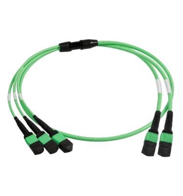 China Hot Sale FTTB 4 8 12 24 Core Preconnectorized Cable Om4 Om3 Fiber Optic MPO/MTP Patch Cords for sale