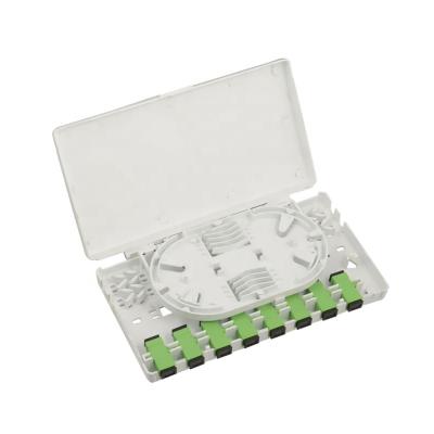 China FTTH FTTX FTTP 8 Core Fiber Distribution Box Small Ports Termination Box FTTH Fiber Optic Terminal Box for sale