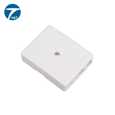 China High Quality FTTH FTTX FTTP 2 Core FTTH Indoor Termination Fiber Optic Box for sale