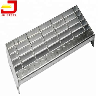 China Lowes Steel Anti Non Slip Iron Exterior Galvanized Steel Grating Metal Plate Stair Treads for sale