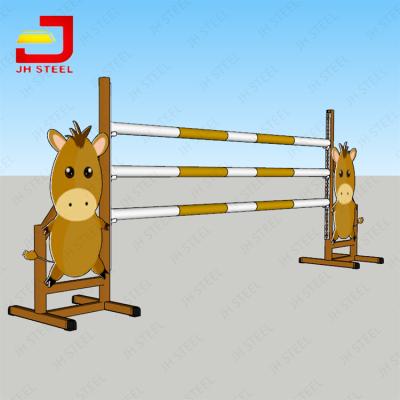 China Grows Aluminum Horse Show Jumping Racks Rider Jumps Wings With Customer Logo for sale