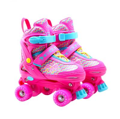 China High Quality Fancy ABS Kids And Adults Double Row Four Wheel Roller Skates for sale