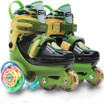 China Adjustable Roller Skates for Kids Girls Ladies with Light Up LED Flash Wheels (Age 3-9), Illuminating Fun 3years/9years for sale