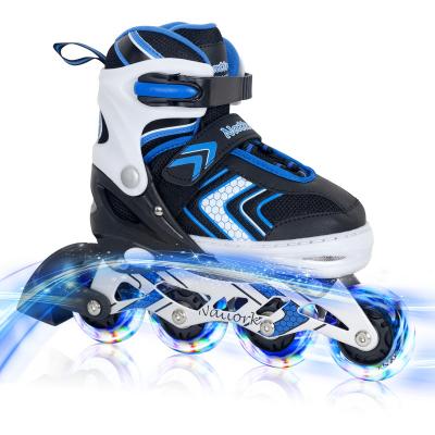 China Inline Roller Skates Xw Roller 4 Wheels Shoe Shape Line Skates Professional Kids Skates Shoe for sale