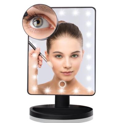 China New Style Lighted Led Speaker Lightweight Touch Screen Makeup Mirror Blue-tooth Wireless Speaker for sale