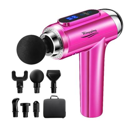 China Low price lithium battery muscle gun massage gun handheld cordless deep muscle massager fascial body gun for sale