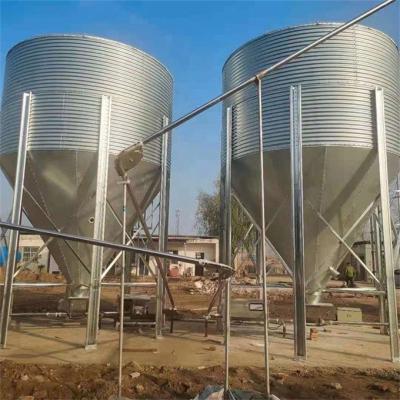 China Factory Low Price Finished Galvanized Steel Poultry And Chicken Feed Silo for sale