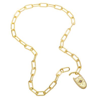 China Suitable Luxury Women Chain Lock Women Birthday Gift Fashion Pendant Necklace for sale