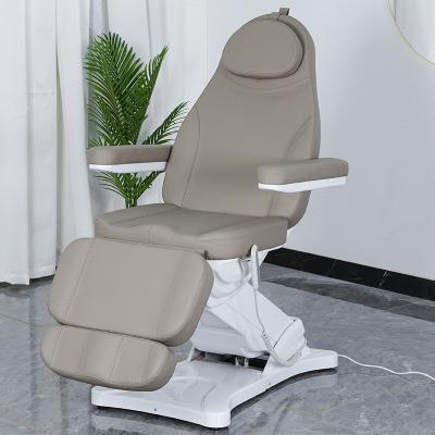 China Salon Flexible Lift Furniture Set 3 Fold Treatment Chair Milo Electric Massage And Facial Bed For Beauty Salon for sale