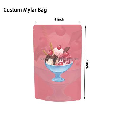 China Food Grade 3.5g 7g Low MOQ Digital Printing Edible Flower Stand Moisture Proof Smell Proof Up Direct 4x6 Print Packaging Mylar Bag for sale