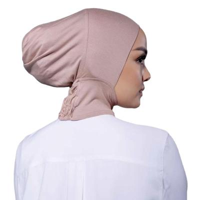 China New Top Feeling Soft Smooth Modal Monochromatic Malaysian Elastic Hijab Inner Elastic Mercerized Cotton Women's Tank Top Hijabs Premium No Expensive for sale