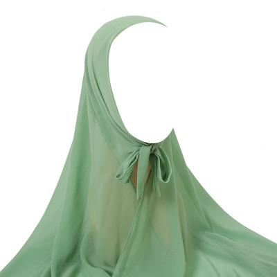 China New Soft Soft Feeling Women Instant Hijabs With Long Bandage Shawl Chiffon Ready Head Wrap Muslim Islamic Headscarf 180x70CM for sale