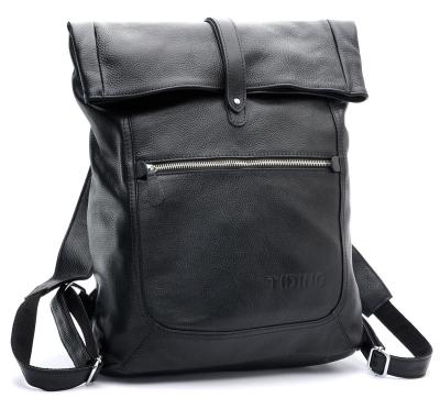 China New Arrival Stylish Men's Backpack 15.6 Inch Large Capacity Rolltop Backpack Genuine Leather Casual Bag Anti-theft For Man for sale